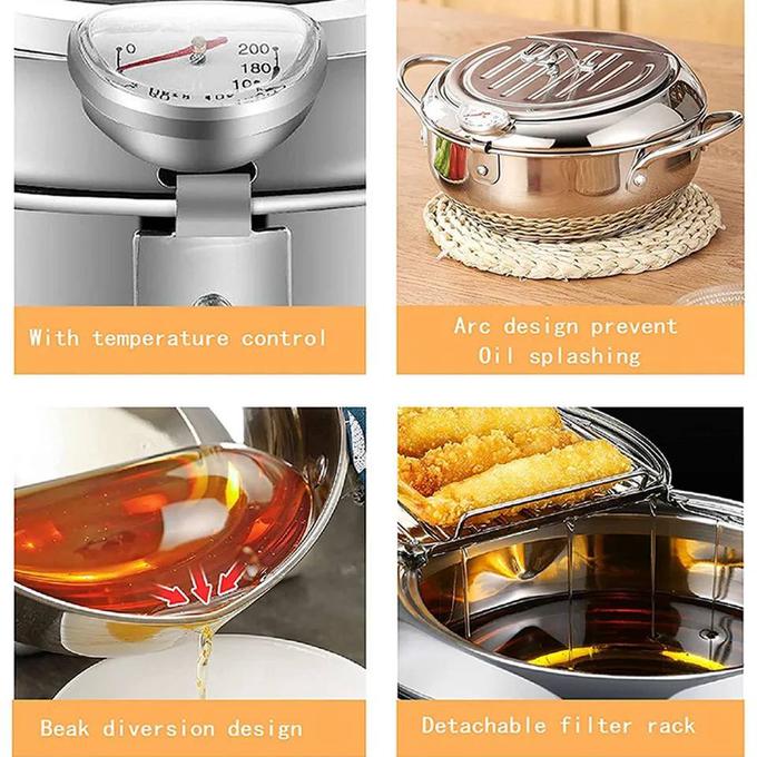 🔥 Japanese Deep Frying Pot – Perfect for All Foods! 🔥