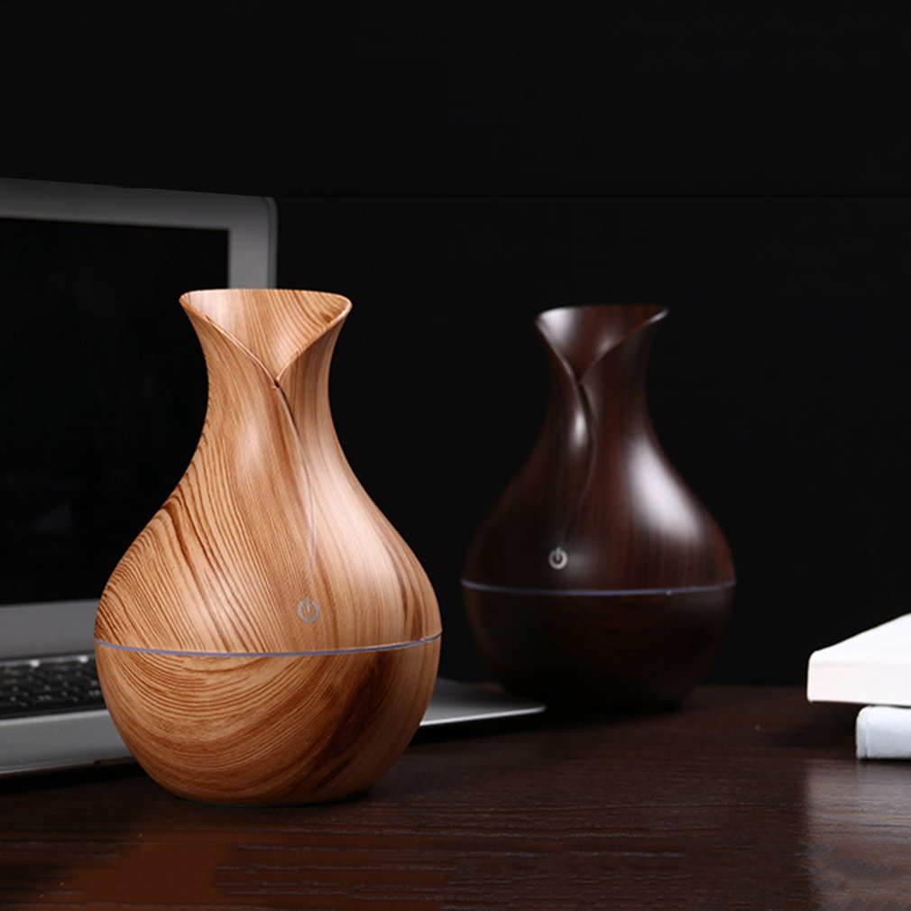 جديد مرطب الهواء الكهربائي بزيت عطري قابل للشحن مع ضوء الليل USB Ultrasonic Aroma Humidifier