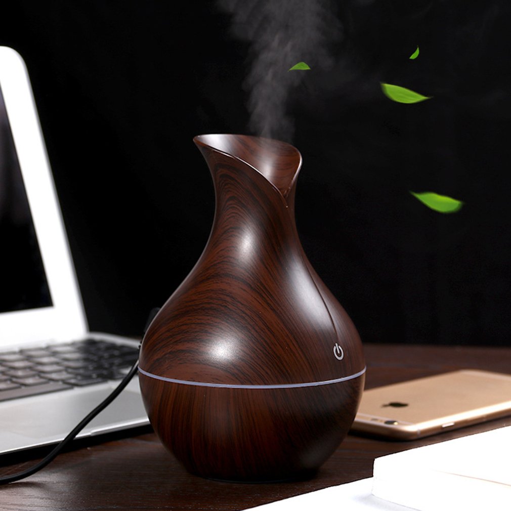 جديد مرطب الهواء الكهربائي بزيت عطري قابل للشحن مع ضوء الليل USB Ultrasonic Aroma Humidifier