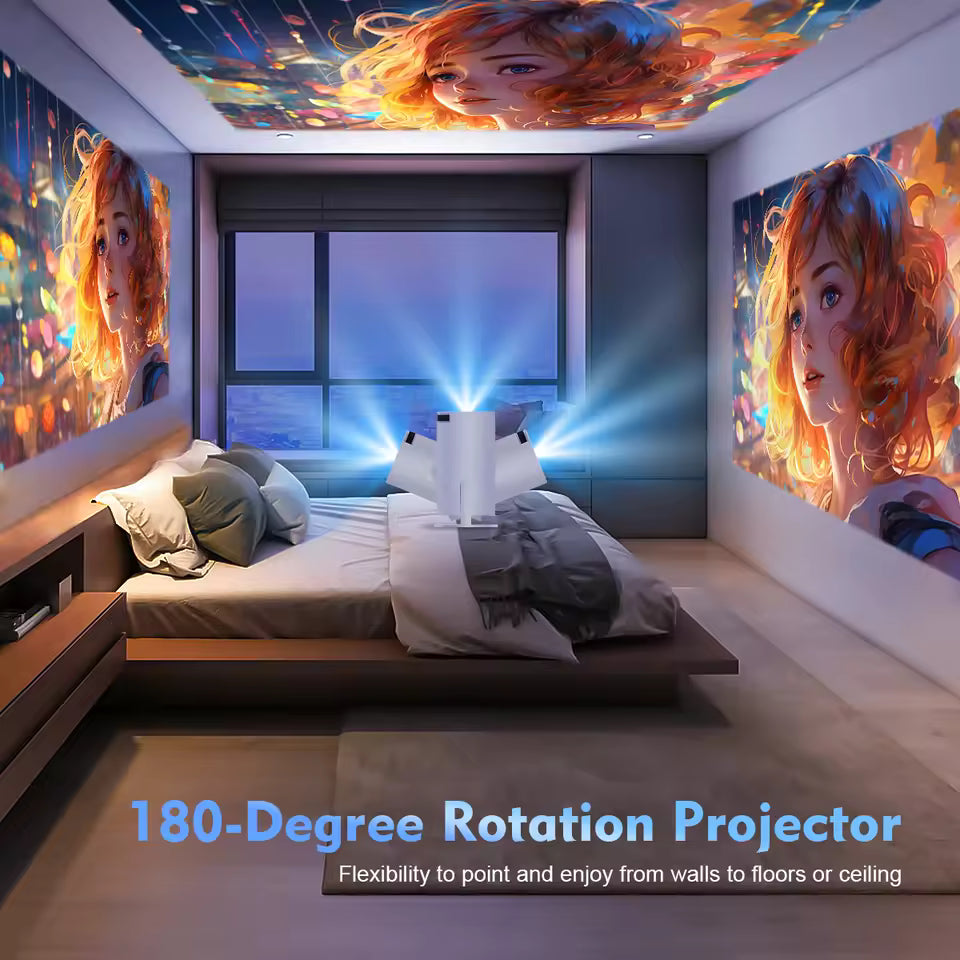 HY300 Pro 4K Android 11 Dual Wifi6 Magnetic Projector 290ANSI Allwinner H713 BT5.0 1080P 1280*720P Home Theater Outdoor Projector