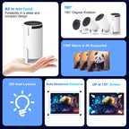 HY300 Pro 4K Android 11 Dual Wifi6 Magnetic Projector 290ANSI Allwinner H713 BT5.0 1080P 1280*720P Home Theater Outdoor Projector